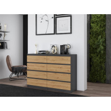 Topeshop M8 140 ANT / ART KPL chest of drawers Topeshop M8 140 ANT / ART KPL chest of drawers