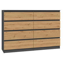 Topeshop M8 140 ANT / ART KPL chest of drawers Topeshop M8 140 ANT / ART KPL chest of drawers