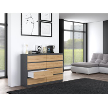 Topeshop M8 140 ANT / ART KPL chest of drawers Topeshop M8 140 ANT / ART KPL chest of drawers