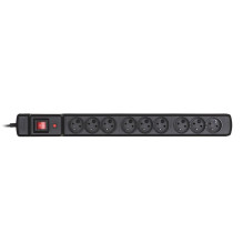 Activejet ACJ COMBO 9GN 3M black power strip with cord Activejet ACJ COMBO 9GN 3M black power strip with cord