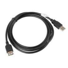 LANBERG USB EXTENSION CABLE 2.0 AM-AF 1.8M (BLACK) CA-USBE-10CC-0018-BK LANBERG USB EXTENSION CABLE 2.0 AM-AF 1.8M (BLACK) CA-USBE-10CC-0018-BK