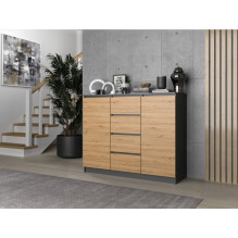 2D4S chest of drawers 120x40x97 cm, anthracite / artisan 2D4S chest of drawers 120x40x97 cm, anthracite / artisan