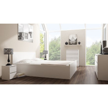 Topeshop M6 120 BIEL komoda 2X3 stalčiais Topeshop M6 120 BIEL komoda 2X3 stalčiais
