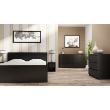 Topeshop M3 BLACK chest of drawers Topeshop M3 BLACK chest of drawers