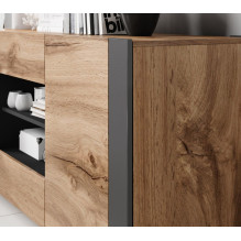 Cama chest of drawers WOOD wotan oak / antracite Cama chest of drawers WOOD wotan oak / antracite