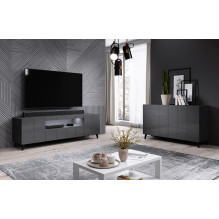 Cama sideboard 2D REJA graphite grey gloss / graphite grey gloss Cama sideboard 2D REJA graphite grey gloss / graphite grey gloss