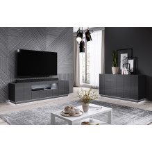 Cama sideboard 2D REJA graphite grey gloss / graphite grey gloss Cama sideboard 2D REJA graphite grey gloss / graphite grey gloss