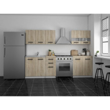 „Topeshop KUCHNIA SET SONOMA“ virtuvės / valgomojo baldų komplektas „Topeshop KUCHNIA SET SONOMA“ virtuvės / valgomojo baldų komplektas