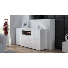 Cama sideboard VIVA 150 white / white gloss + sonoma oak Cama sideboard VIVA 150 white / white gloss + sonoma oak