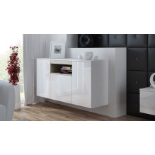 Cama sideboard VIVA 150 white / white gloss + sonoma oak Cama sideboard VIVA 150 white / white gloss + sonoma oak