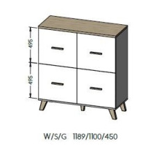 Cama sideboard LOTTA 110 4D wotan oak + mat black Cama sideboard LOTTA 110 4D wotan oak + mat black