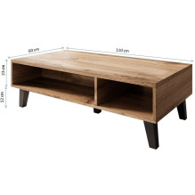 Cama kavos staliukas NORD 110cm wotan ąžuolas / antracitas Cama kavos staliukas NORD 110cm wotan ąžuolas / antracitas