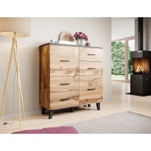Cama sideboard LOTTA 110 2D4S wotan oak / mat black Cama sideboard LOTTA 110 2D4S wotan oak / mat black