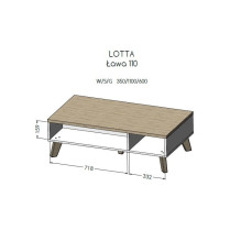 Cama LOTTA 110 coffe table white / sonoma oak Cama LOTTA 110 coffe table white / sonoma oak