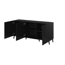 Nova chest of drawers 155x40x72 Black Mat Nova chest of drawers 155x40x72 Black Mat