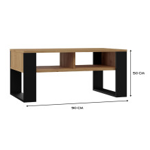 Topeshop MODERN 2P ART CZ kavos / šoninis / galinis staliukas Kavos staliukas Stačiakampio formos 2 kojos