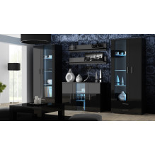 Cama sideboard 120 cm SOHO S7 black / black gloss
