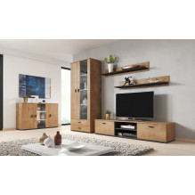 Cama indauja 120 cm SOHO S7 lefkas ąžuolas / juoda