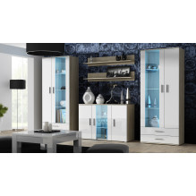 Cama indauja 120 cm SOHO S7 sonoma ąžuolas / balta blizgi