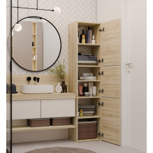 Topeshop S43 SONOMA vonios kambario spintelė, ąžuolo spalvos Topeshop S43 SONOMA vonios kambario spintelė, ąžuolo spalvos