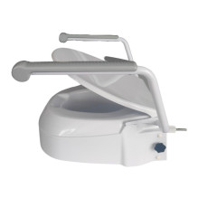 Raising toilet seat with handrails Raising toilet seat with handrails