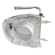 Raising toilet seat with handrails Raising toilet seat with handrails