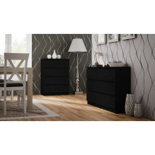 Topeshop M4 BLACK chest of drawers Topeshop M4 BLACK chest of drawers