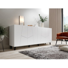 ETNA komoda 200x42x82 balta matinė