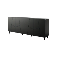 ETNA komoda 200x42x82 juoda matinė