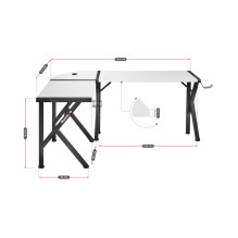 Gaming desk Huzaro Hero 6.3 White Gaming desk Huzaro Hero 6.3 White