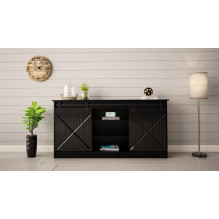 Komoda 160x80x35 GRANERO juoda / juodai blizgi Komoda 160x80x35 GRANERO juoda / juodai blizgi
