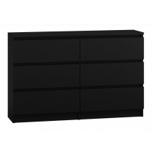 Topeshop M6 120 BLACK chest of drawers Topeshop M6 120 BLACK chest of drawers