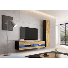Cama pilna spintelė VIGO \'180\' 180 / 40 / 30 juoda / wotan ąžuolas Cama pilna spintelė VIGO \'180\' 180 / 40 / 30 juoda / wotan ąžuolas