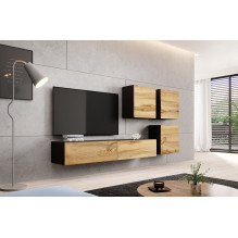 Cama kvadratinė spintelė VIGO 50 / 50 / 30 juoda / wotan ąžuolas Cama kvadratinė spintelė VIGO 50 / 50 / 30 juoda / wotan ąžuolas