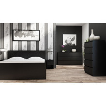 Topeshop M6 140 CZAR komoda 2X3 stalčiais Topeshop M6 140 CZAR komoda 2X3 stalčiais