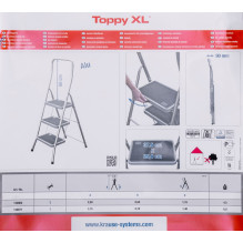Krause sulankstomos laipteliai Toppy XL, sidabriniai Krause sulankstomos laipteliai Toppy XL, sidabriniai