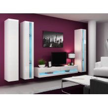 Cama Shelf unit VIGO NEW 180 / 40 / 30 white / white gloss Cama Shelf unit VIGO NEW 180 / 40 / 30 white / white gloss