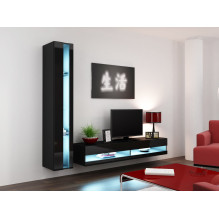 Cama Shelf unit VIGO NEW 180 / 40 / 30 black / black gloss Cama Shelf unit VIGO NEW 180 / 40 / 30 black / black gloss