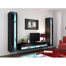Cama Shelf unit VIGO NEW 180 / 40 / 30 black / black gloss Cama Shelf unit VIGO NEW 180 / 40 / 30 black / black gloss