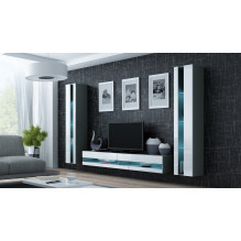 Cama Shelf unit VIGO NEW 180 / 40 / 30 grey / white gloss