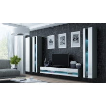 Cama Shelf unit VIGO NEW 180 / 40 / 30 grey / white gloss