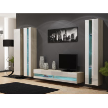 Cama Shelf unit VIGO NEW 180 / 40 / 30 sonoma / white gloss