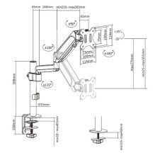 Gembird MA-DA1P-01 Adjustable desk display mounting arm, 17"-32", up to 9 kg Gembird MA-DA1P-01 Adjustable desk display mounting arm, 17"-32", up to 9 kg