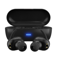 MAXELL MINI DUO belaidės ausinės su įkrovimo dėklu, juodos