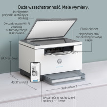 HP LaserJet MFP M234dw spausdintuvas, nespalvotas, spausdintuvas mažam biurui, spausdinimas, kopijavimas, nuskaitymas, n