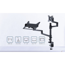 Gembird MA-DA-04 monitor mount / stand 81.3 cm (32") Desk Black Gembird MA-DA-04 monitor mount / stand 81.3 cm (32") Desk Black