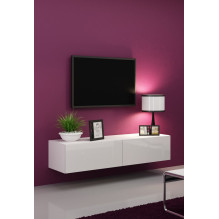 Cama TV staliukas VIGO 140 30 / 140 / 40 baltas / baltas blizgus Cama TV staliukas VIGO 140 30 / 140 / 40 baltas / baltas blizgus