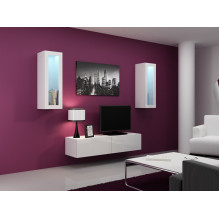 Cama TV staliukas VIGO 140 30 / 140 / 40 baltas / baltas blizgus Cama TV staliukas VIGO 140 30 / 140 / 40 baltas / baltas blizgus