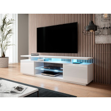 RTV cabinet EVA 180x40x56 white / white glossy RTV cabinet EVA 180x40x56 white / white glossy