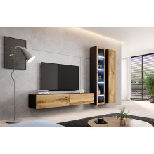 Cama TV Stand VIGO '180' 30 / 180 / 40 black / wotan oak Cama TV Stand VIGO '180' 30 / 180 / 40 black / wotan oak